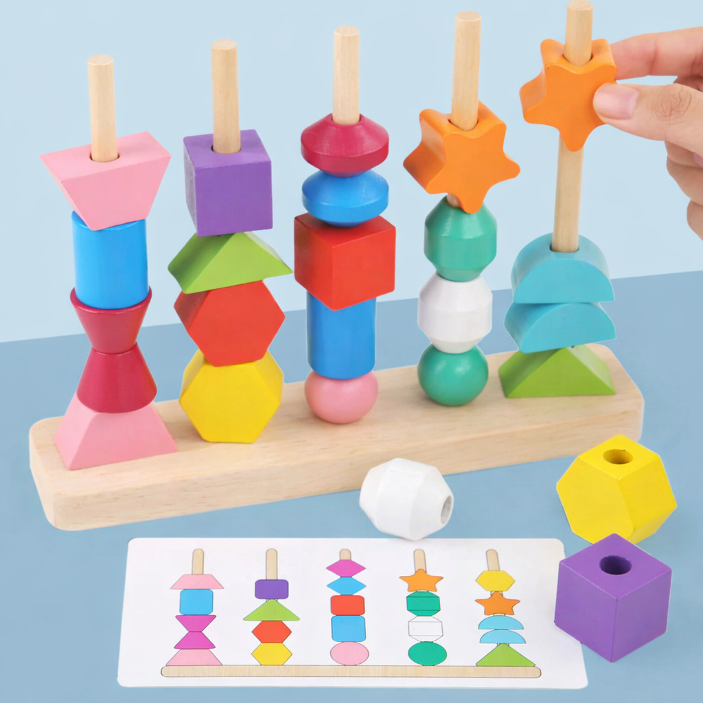Fine Motor Shape Threading Toy