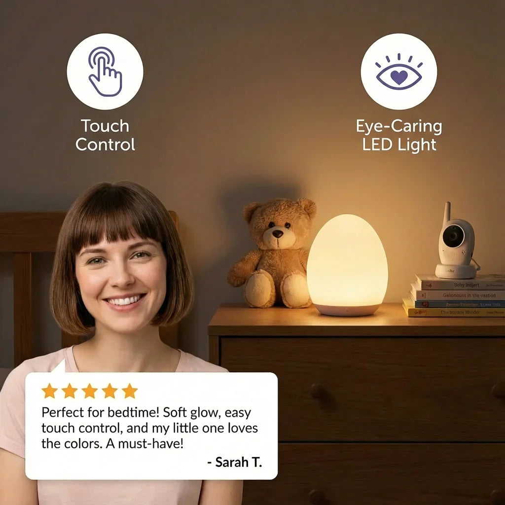 LED Egg Night Light for Kids