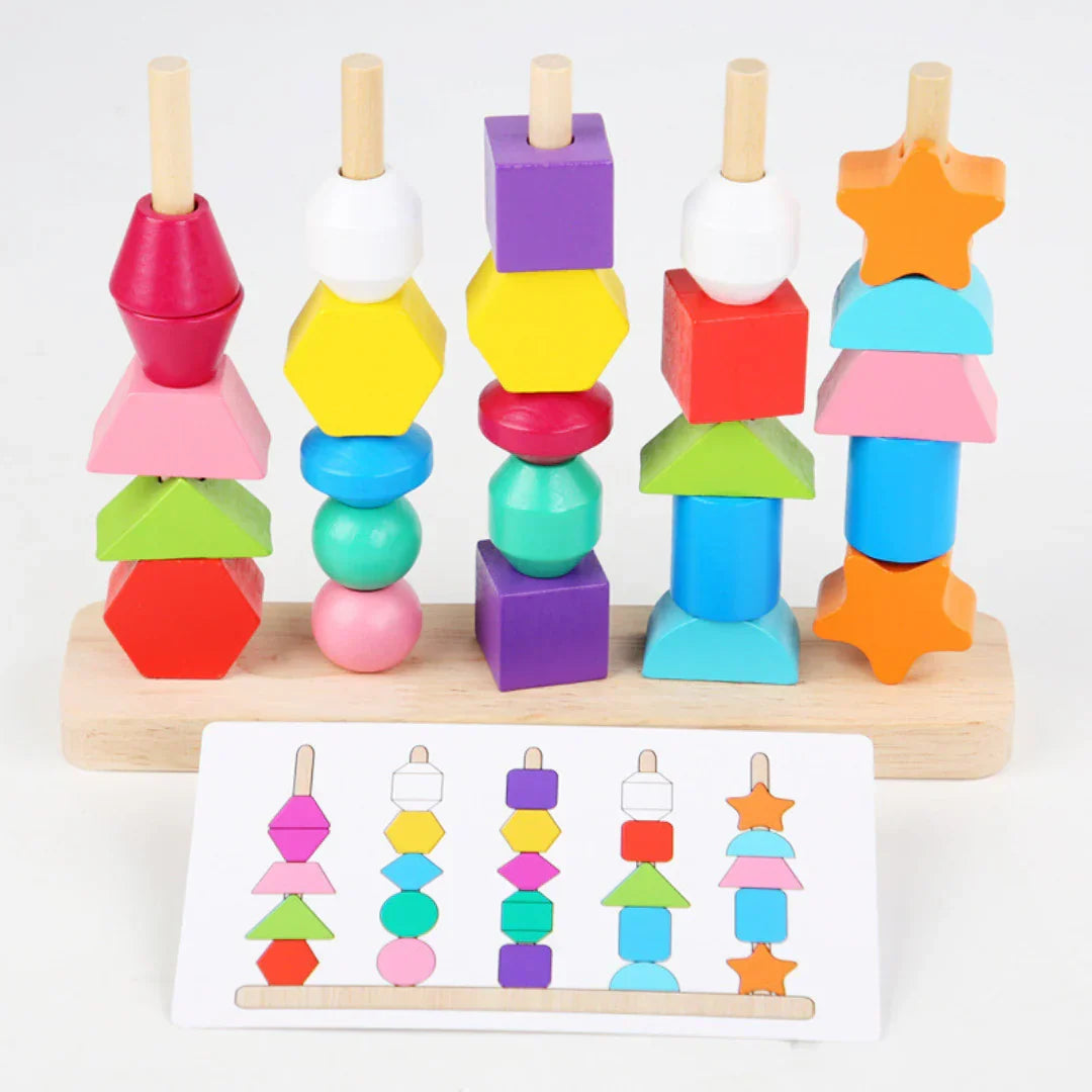 Fine Motor Shape Threading Toy