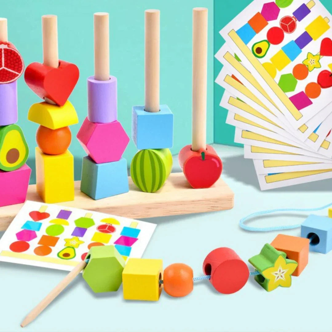Fine Motor Shape Threading Toy