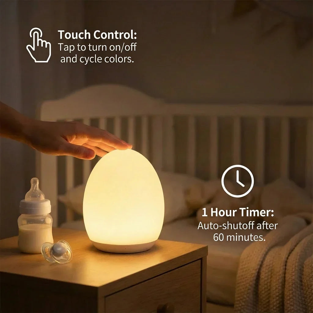 LED Egg Night Light for Kids